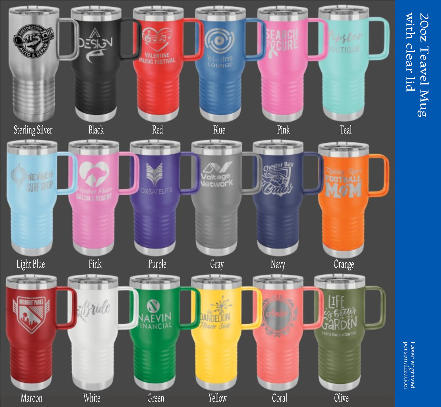 20oz Tumbler / Water Bottle / Travel Mug Polar Camel