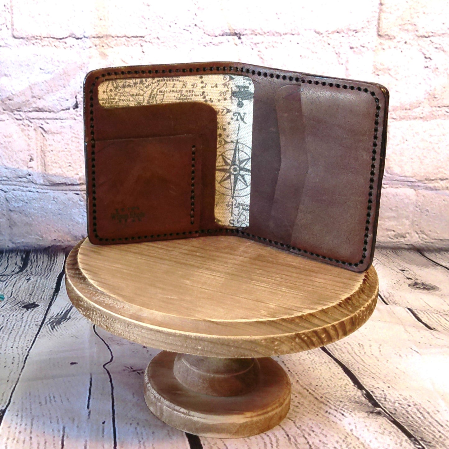 A Minimalist Genuine Leather Monogrammed Wallet
