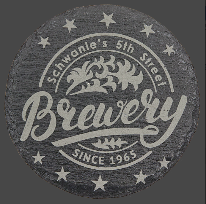4" Slate Coaster set of 6