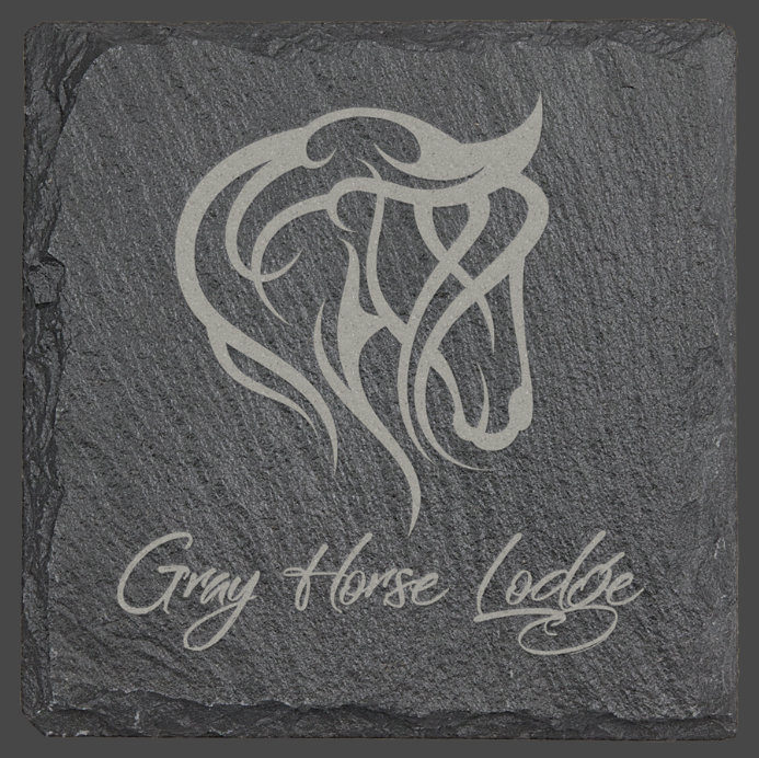 4" Slate Coaster set of 6