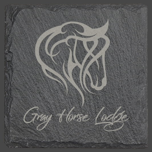 4" Slate Coaster set of 6