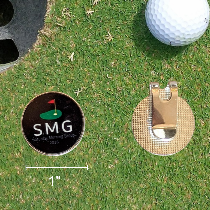 Personalized Golf Hat Clip with Magnetic Ball Marker